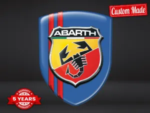 Fiat Abarth Autocollant Résine Design Perso Stickers Dômes Supérieurs